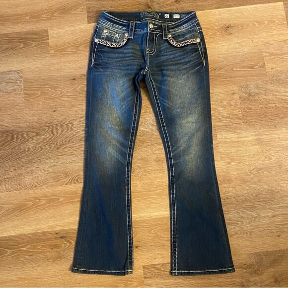 Miss Me Signature Boot Jewel Women’s Size 27 | Embezzled Thick Stitch Aztec - Picture 2 of 6